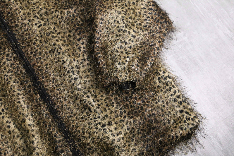 1980-90s reversible leopard shaggy jacket