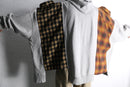 "Re:make" check pattern shirt docking hoodie