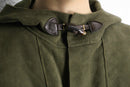 khaki suede touch gun flap duffle coat