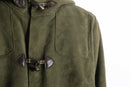 khaki suede touch gun flap duffle coat
