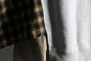 "Re:make" check pattern shirt docking hoodie