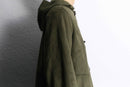 khaki suede touch gun flap duffle coat