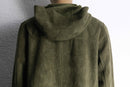 khaki suede touch gun flap duffle coat
