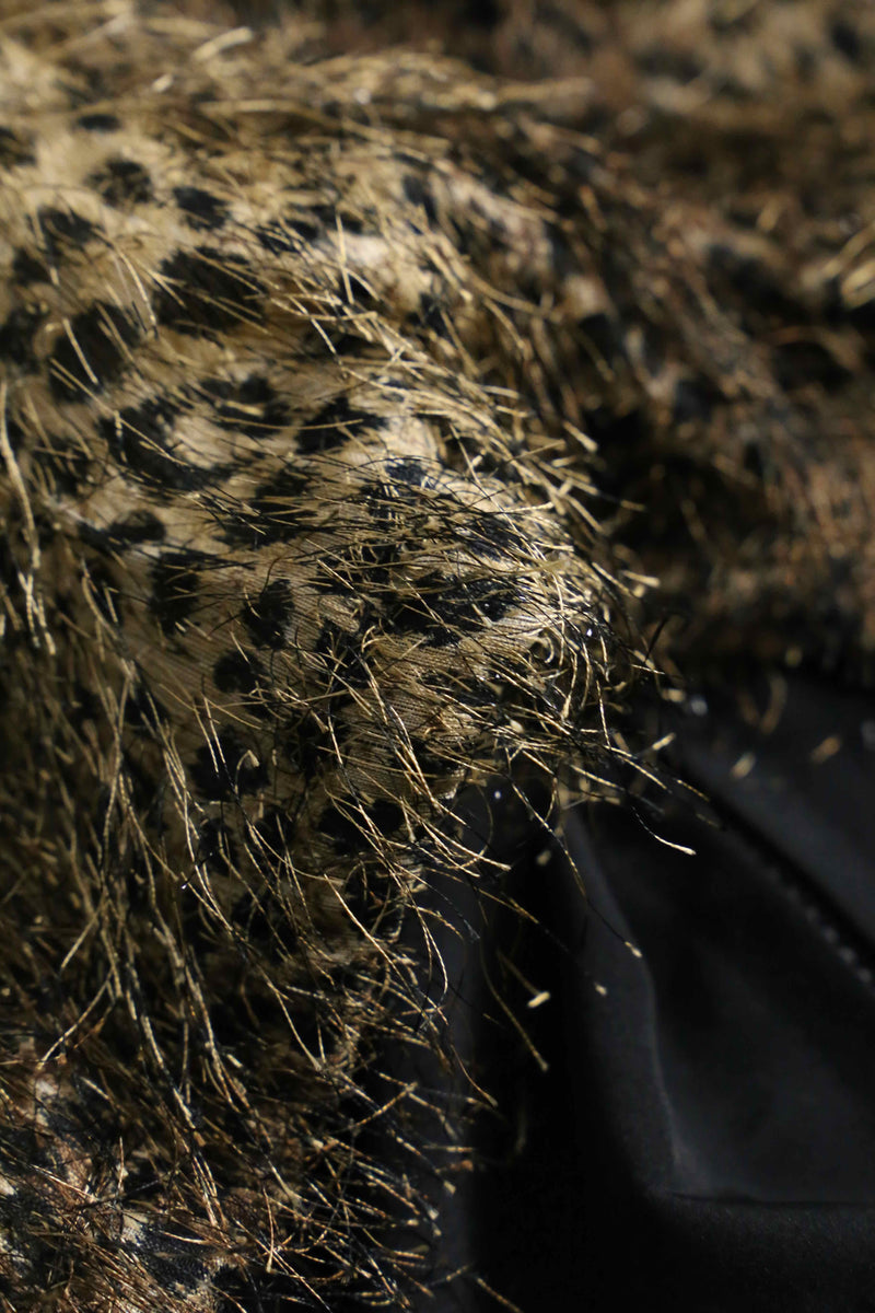 1980-90s reversible leopard shaggy jacket