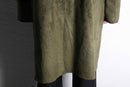 khaki suede touch gun flap duffle coat