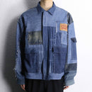 “Re:make “ stitched indigo flight jacket