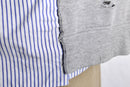 "Re:make" damaged sweat docking stripe shirt