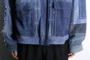 “Re:make “ stitched indigo flight jacket
