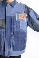“Re:make “ stitched indigo flight jacket