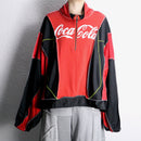 "Re:make" sweat docking loose size half zip pull over