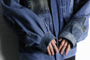 “Re:make “ stitched indigo flight jacket