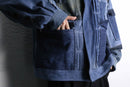 “Re:make “ stitched indigo flight jacket