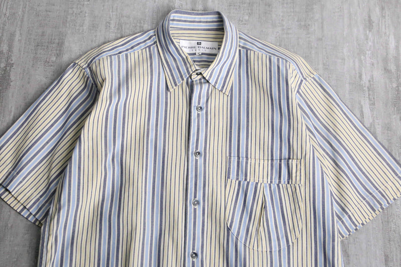 “PIERRE BALMAIN” cotton stripe s/s shirt