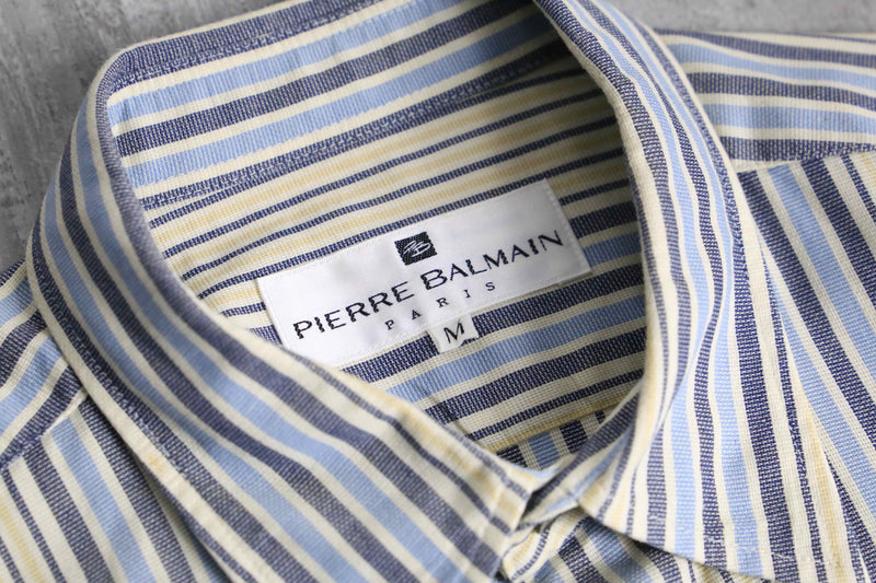 “PIERRE BALMAIN” cotton stripe s/s shirt