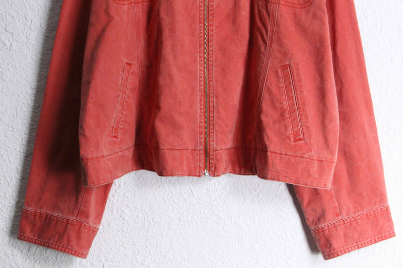 "CHICO'S" vermilion flower design zip up jacket