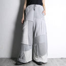 ''Re:make'' patchwork wide sweat pants