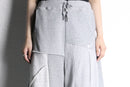 ''Re:make'' patchwork wide sweat pants