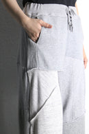 ''Re:make'' patchwork wide sweat pants