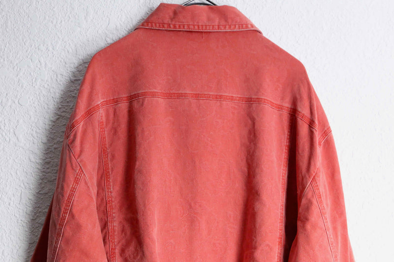 "CHICO'S" vermilion flower design zip up jacket