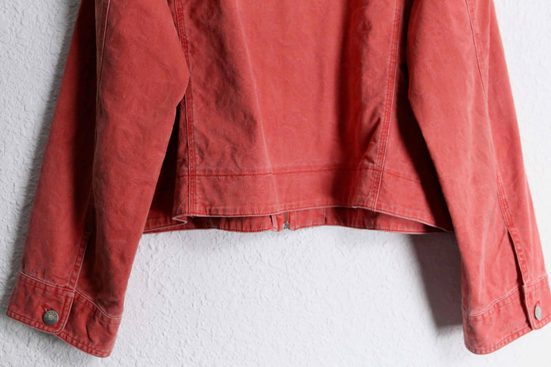 "CHICO'S" vermilion flower design zip up jacket