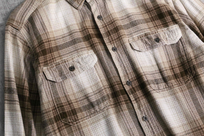 2000s GEORGE cotton rayon ombre flannel shirt