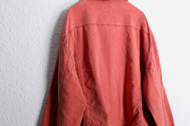 "CHICO'S" vermilion flower design zip up jacket