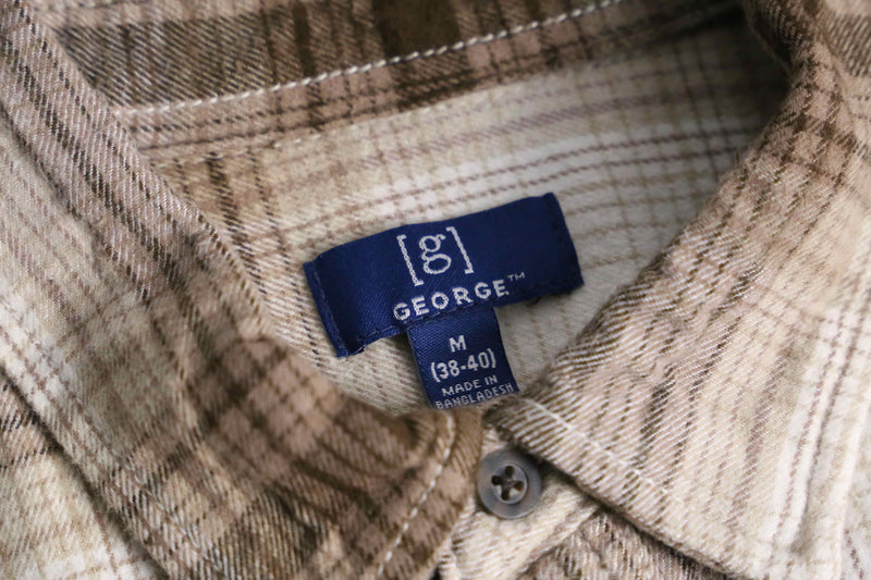 2000s GEORGE cotton rayon ombre flannel shirt