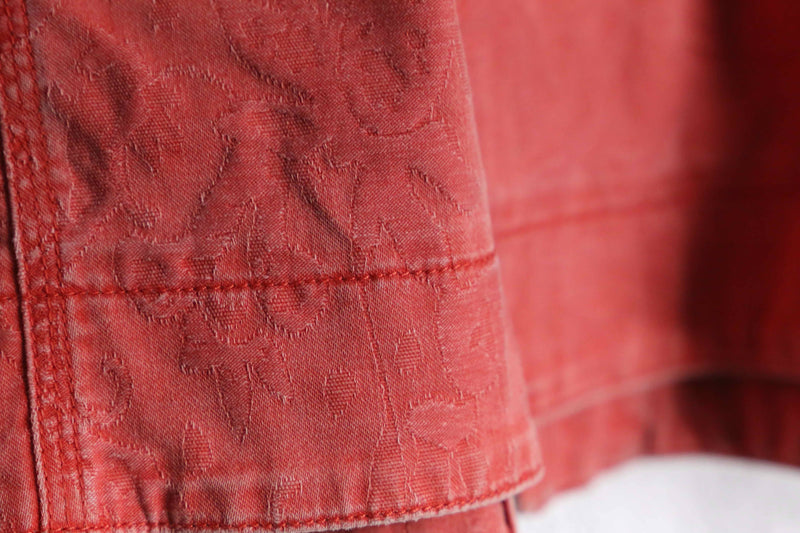 "CHICO'S" vermilion flower design zip up jacket