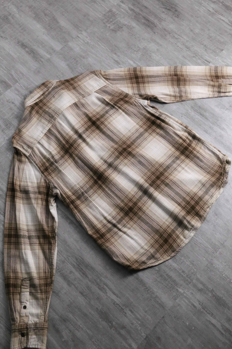 2000s GEORGE cotton rayon ombre flannel shirt