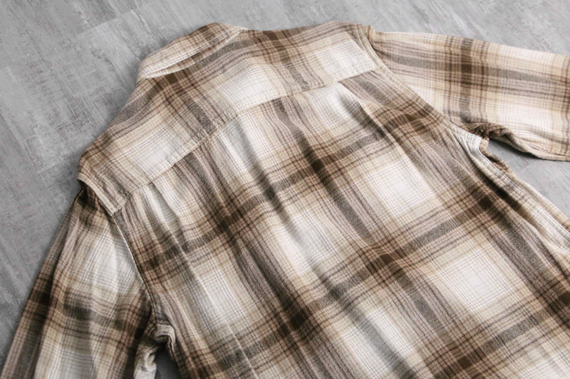 2000s GEORGE cotton rayon ombre flannel shirt