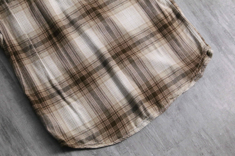 2000s GEORGE cotton rayon ombre flannel shirt
