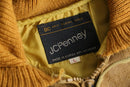 "JCPenney" suede × knit switching hoodie