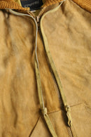 "JCPenney" suede × knit switching hoodie
