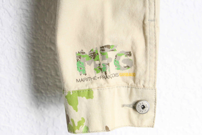 "MARITHÉ + FRANÇOIS GIRBAUD" camouflage pattern velcro strap denim jacket