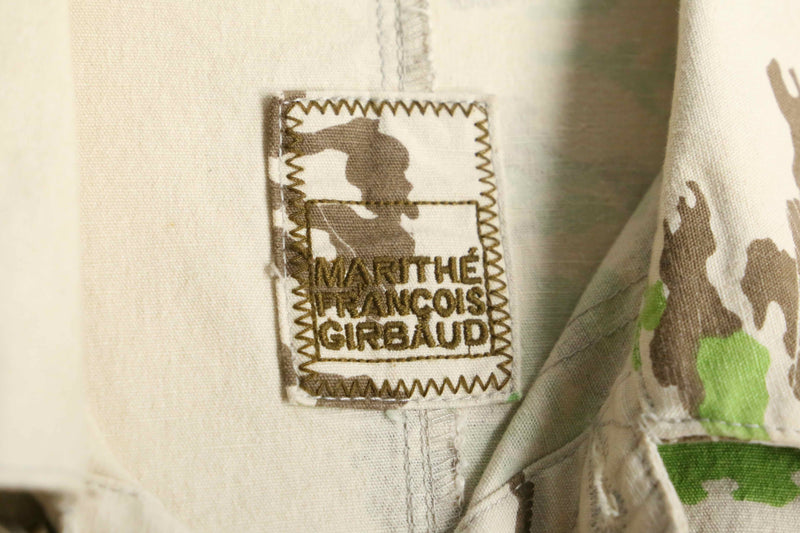 "MARITHÉ + FRANÇOIS GIRBAUD" camouflage pattern velcro strap denim jacket