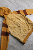 "JCPenney" suede × knit switching hoodie