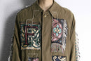 ''Re:make'' rug patchwork long coat