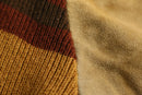 "JCPenney" suede × knit switching hoodie