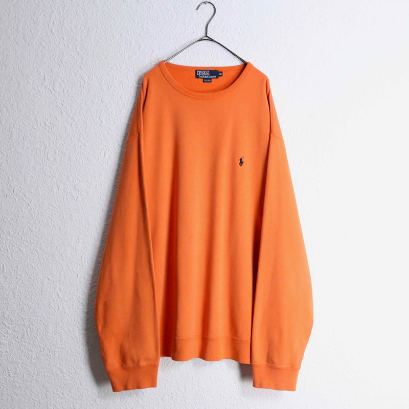 "Polo by RL" loose silhouette orange plain sweat