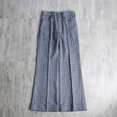 80’s blue check flare pants