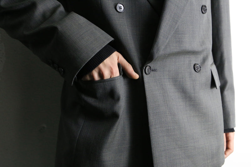 "HARRY ROSEN" high twist double tailored jacket