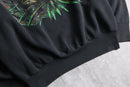 90s "WWF" jaguar wildlife graphic black sweatshirt