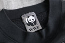 90s "WWF" jaguar wildlife graphic black sweatshirt