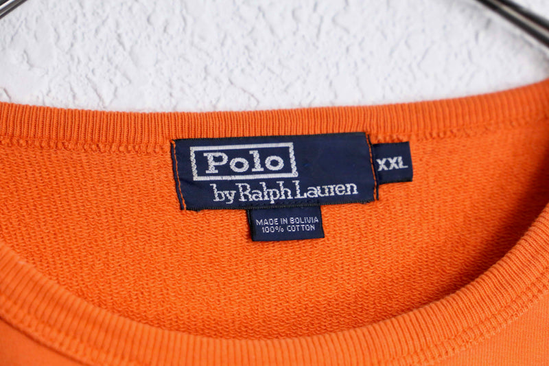 "Polo by RL" loose silhouette orange plain sweat