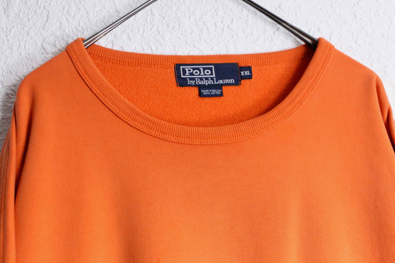 "Polo by RL" loose silhouette orange plain sweat