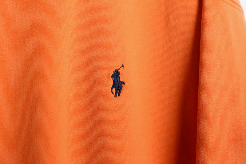 "Polo by RL" loose silhouette orange plain sweat