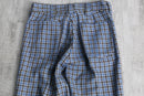 80’s blue check flare pants