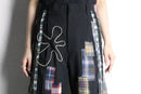 "Re:make"花柄　check shirt docking flare trousers pants