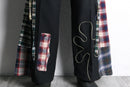 "Re:make"花柄　check shirt docking flare trousers pants