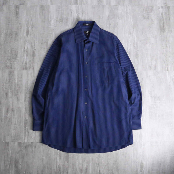 “Calvin Klein” blue cotton stripe shirt